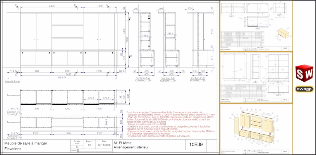Projet de particulier – Meuble de salon