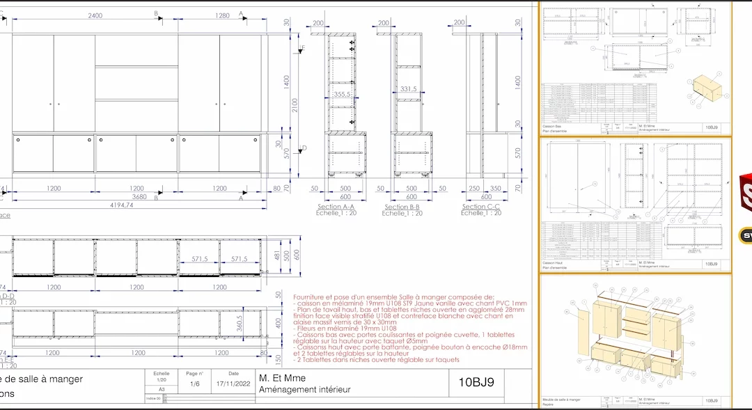 Projet de particulier – Meuble de salon